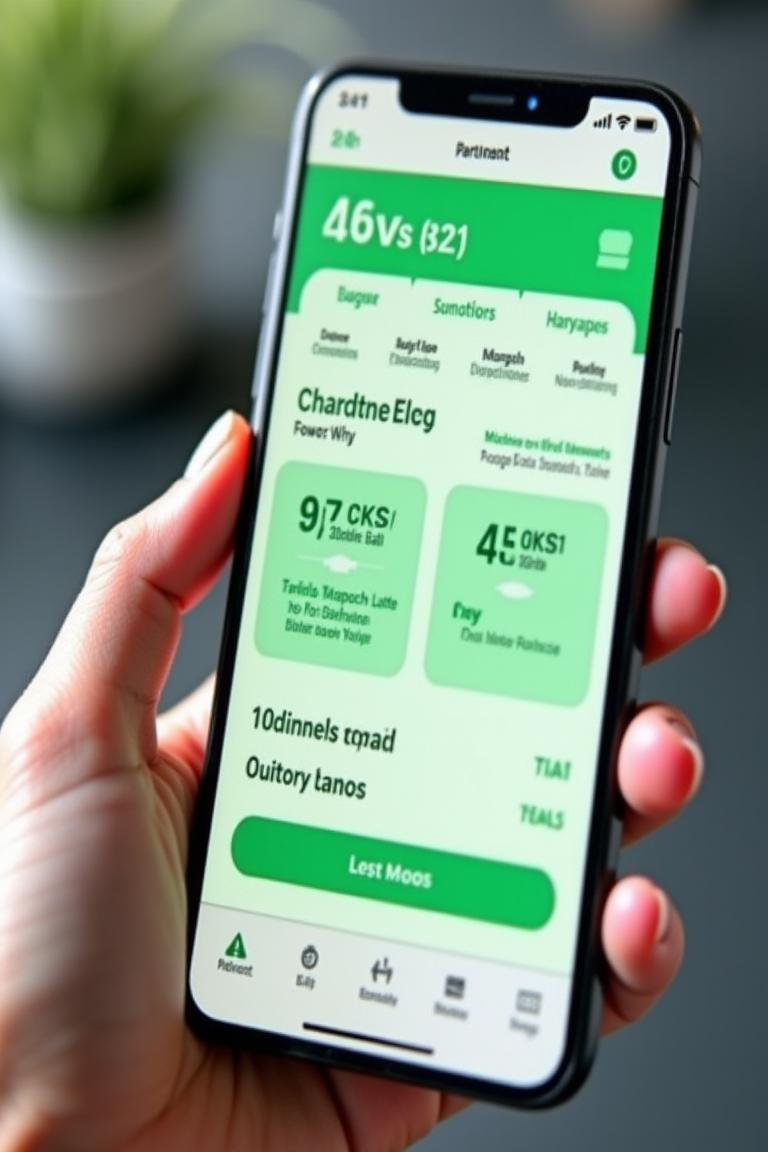 Interfaz intuitiva de la aplicación móvil de fitness de Aura Vital